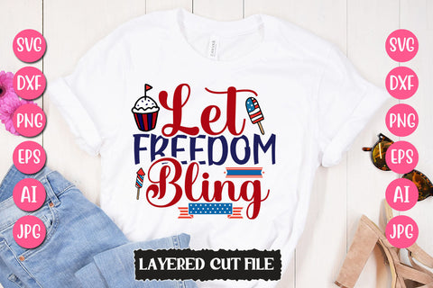 Let Freedom Bling SVG Cut File SVG Newmockups 