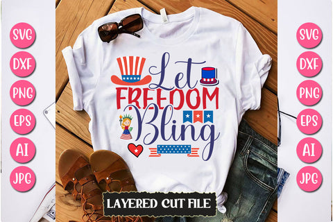 Let Freedom Bling SVG Cut File SVG Newmockups 
