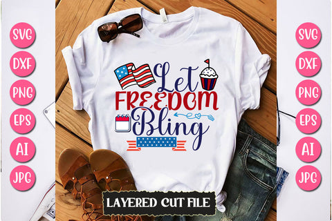 Let Freedom Bling SVG Cut File SVG Newmockups 