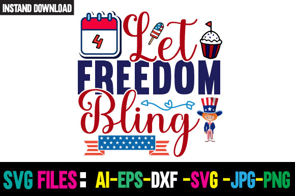 Let Freedom Bling SVG Cut File SVG Newmockups 