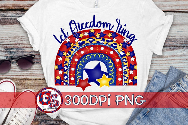 Let Freedom Ring PNG for Sublimation-July 4th PNG Sublimation Greedy Stitches 