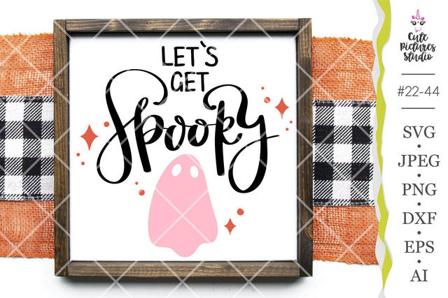 Let is get spooky SVG cut file, Cute Halloween ghost svg SVG CutePicturesStudio 
