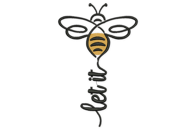 Let It Bee embroidery design Embroidery/Applique DESIGNS NextEmbroidery 