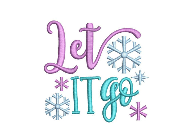Let It Go Embroidery Design, 2 sizes, Instant Download Embroidery/Applique DESIGNS Nino Nadaraia 