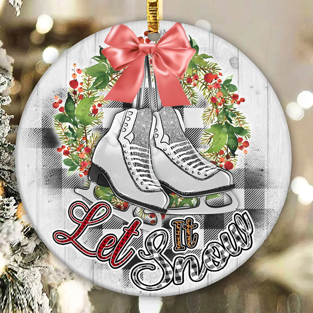 Let it Snow 3 inch Ornament Sublimation Designs Template- Holiday Png - Christmas Sublimation Ornament Digital Download Sublimation CaldwellArt 
