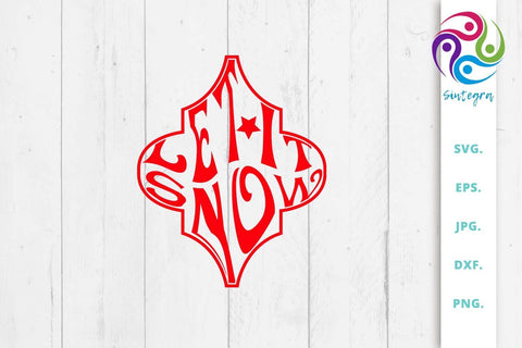 Let It Snow Arabesque Tile Svg File SVG Sintegra 