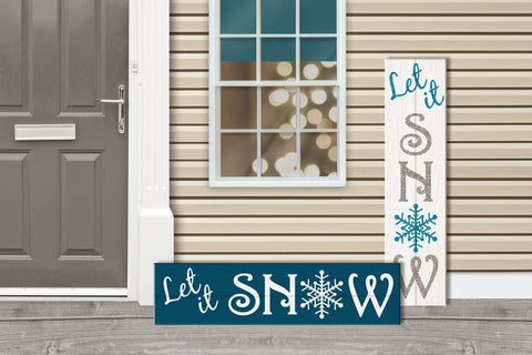 Let It Snow Christmas Porch Sign SVG Risa Rocks It 