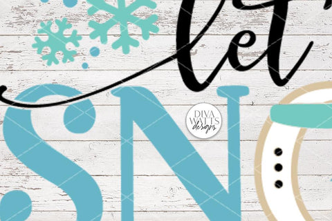 Let It Snow | Christmas Sign Design SVG Diva Watts Designs 