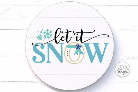 Let It Snow | Christmas Sign Design SVG Diva Watts Designs 