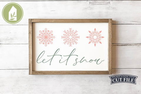 Let it Snow | Christmas Sign SVG | Snowflake SVG SVG LilleJuniper 