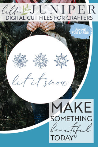 Let it Snow | Christmas Sign SVG | Snowflake SVG SVG LilleJuniper 