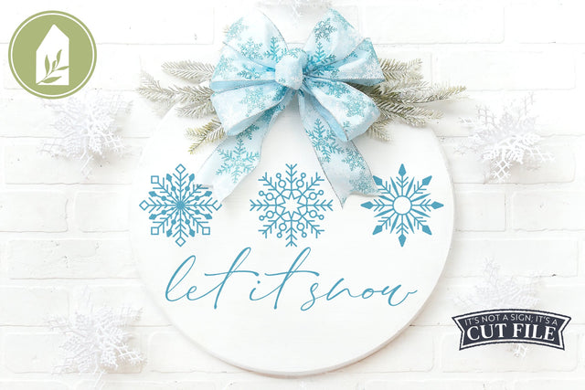 Let it Snow | Christmas Sign SVG | Snowflake SVG SVG LilleJuniper 