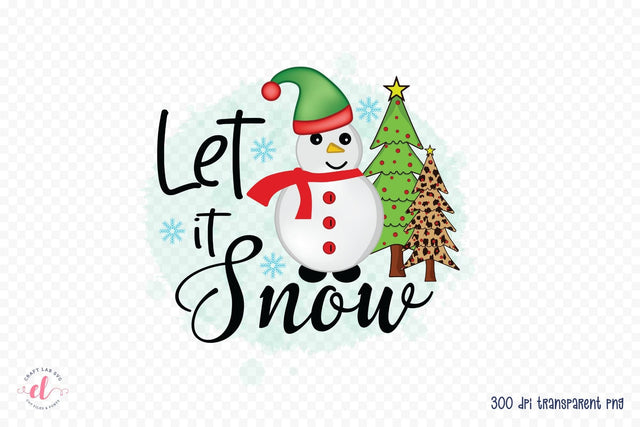 Let It Snow | Christmas Sublimation Design Sublimation CraftLabSVG 