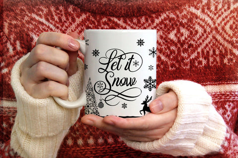 Let it Snow - Christmas SVG Quote SVG Feya's Fonts and Crafts 