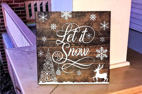 Let it Snow - Christmas SVG Quote - So Fontsy