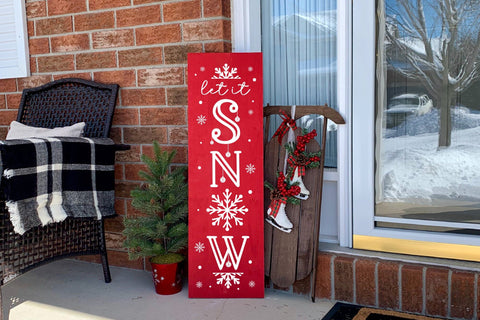 Let It Snow, Christmas Vertical Sign SVG SVG CraftLabSVG 