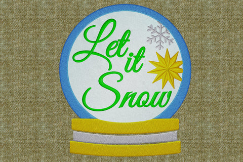 Let It Snow Crystal Ball Embroidery/Applique DESIGNS embroidery-workshop 