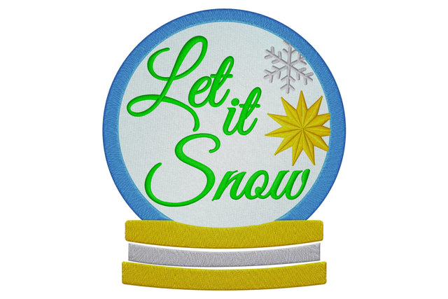 Let It Snow Crystal Ball Embroidery/Applique DESIGNS embroidery-workshop 