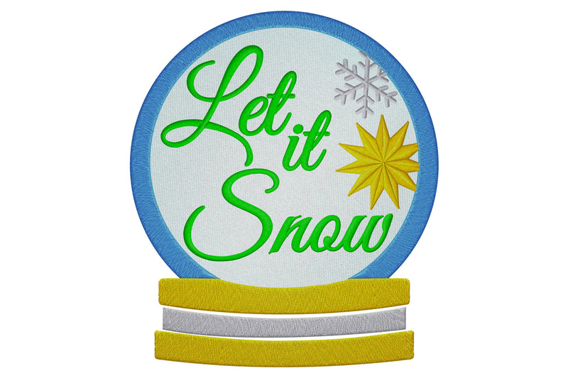 Let It Snow Crystal Ball Embroidery/Applique DESIGNS embroidery-workshop 