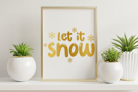 Let it snow cut file SVG MAKStudion 