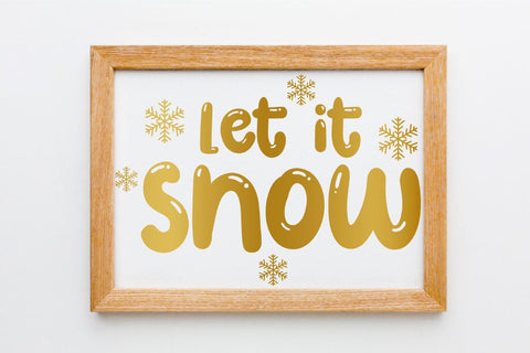 Let it snow cut file SVG MAKStudion 