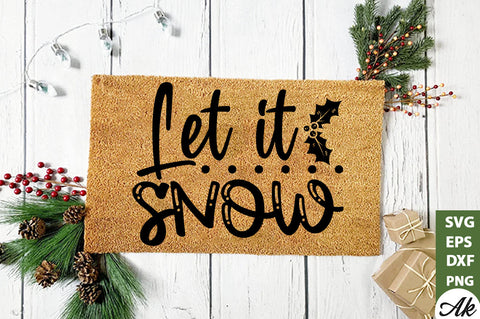 Let it snow Doormat SVG SVG akazaddesign 