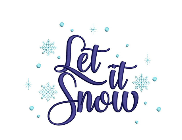 Let it Snow Embroidery Design 4 sizes, Instant Download Embroidery/Applique DESIGNS Nino Nadaraia 