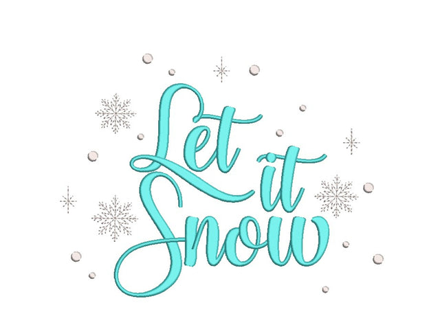Let it Snow Embroidery Design 4 sizes, Instant Download Embroidery/Applique DESIGNS Nino Nadaraia 