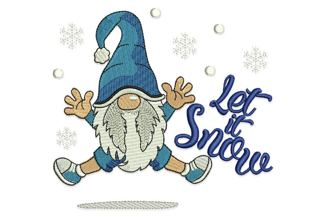 Let it Snow Gnome Embroidery Design, Christmas Embroidery Designs Embroidery/Applique DESIGNS NextEmbroidery 