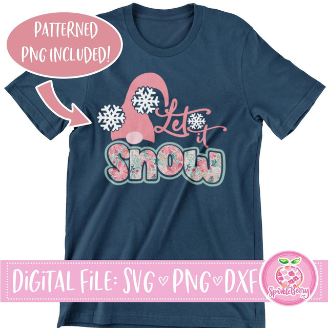 Let it Snow Gnome SVG Cut File | Sublimation File SVG SparkleBerry 