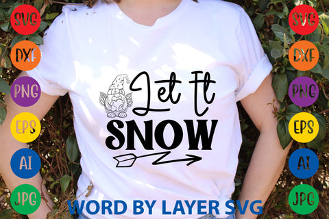 Let It Snow, Gnome SVG Design SVG Rafiqul20606 