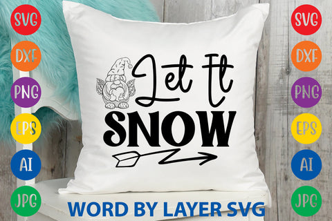Let It Snow, Gnome SVG Design SVG Rafiqul20606 