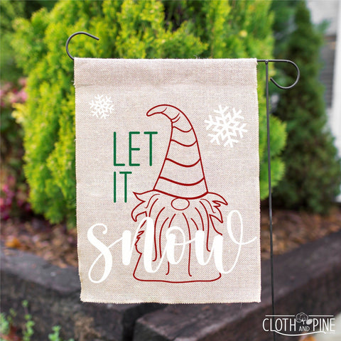 Let It Snow Gnome. Two Designs Available SVG Cloth and Pine Designs 