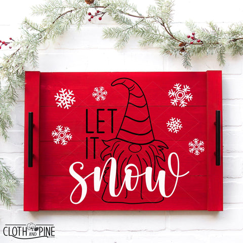 Let It Snow Gnome. Two Designs Available SVG Cloth and Pine Designs 