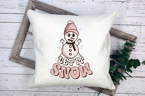 Let It Snow | Groovy Christmas Sublimation Sublimation CraftLabSVG 