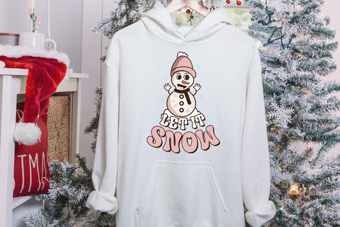 Let It Snow | Groovy Christmas Sublimation Sublimation CraftLabSVG 