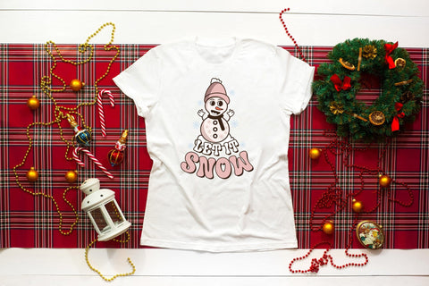 Let It Snow | Groovy Christmas Sublimation Sublimation CraftLabSVG 