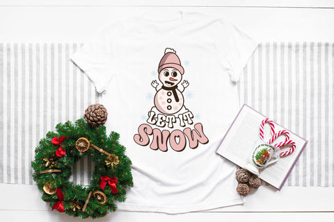 Let It Snow | Groovy Christmas Sublimation Sublimation CraftLabSVG 