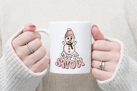 Let It Snow | Groovy Christmas Sublimation Sublimation CraftLabSVG 