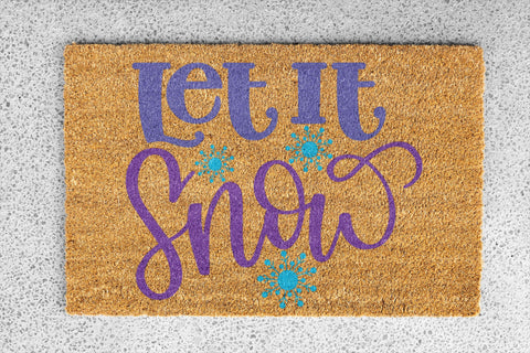 Let it Snow Hand Lettered Cut File | Designs for Cricut & Silhouette | Christmas, Winter SVG Maple & Olive Designs 