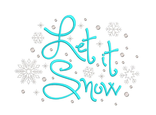 Let it snow machine embroidery design Embroidery/Applique DESIGNS Nino Nadaraia 