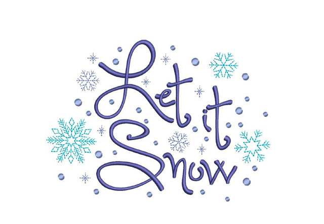 Let it snow machine embroidery design Embroidery/Applique DESIGNS Nino Nadaraia 