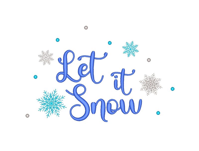 Let it snow machine embroidery design Embroidery/Applique DESIGNS Nino Nadaraia 