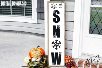let it snow porch sign svg, snow season svg, snow sign svg, winter porch svg, Christmas home decor, winter porch sign SVG Isabella Machell 