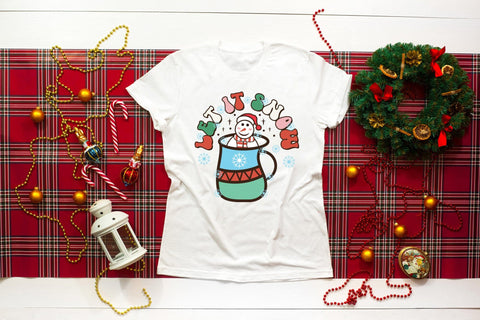 Let It Snow | Retro Christmas Sublimation Sublimation CraftLabSVG 