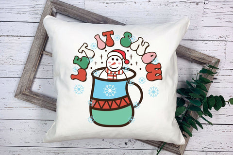 Let It Snow | Retro Christmas Sublimation Sublimation CraftLabSVG 