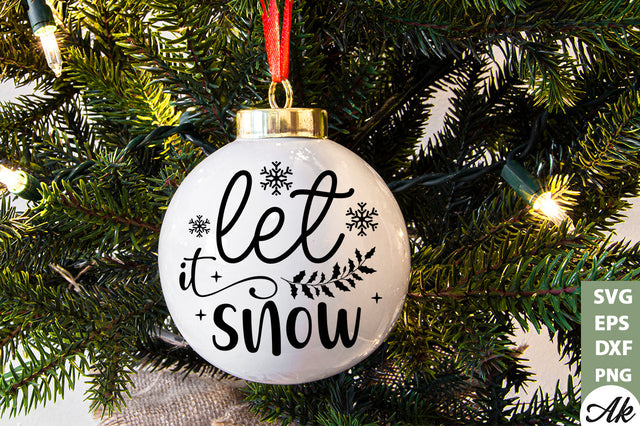 Let it snow Round Sign SVG akazaddesign 