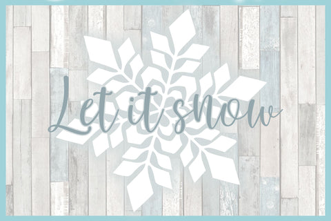 Let It Snow Snowflake Christmas Quote SVG SVG Harbor Grace Designs 