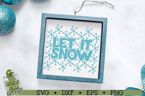Let it Snow Snowflakes SVG File SVG Crunchy Pickle 