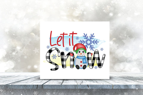 Let It Snow | Snowman PNG Sublimation Sublimation CraftLabSVG 